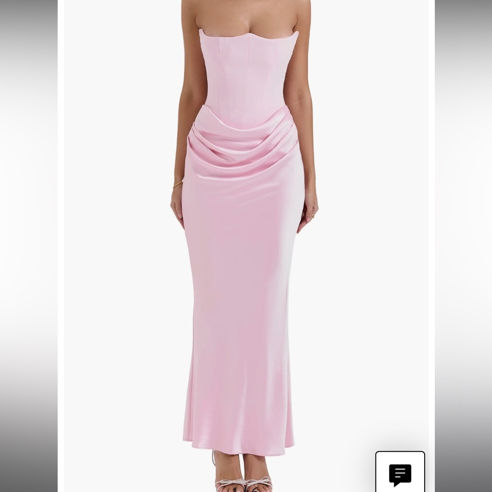 Persephone Strapless Corset Satin & Stretch Crepe Mermaid Gown